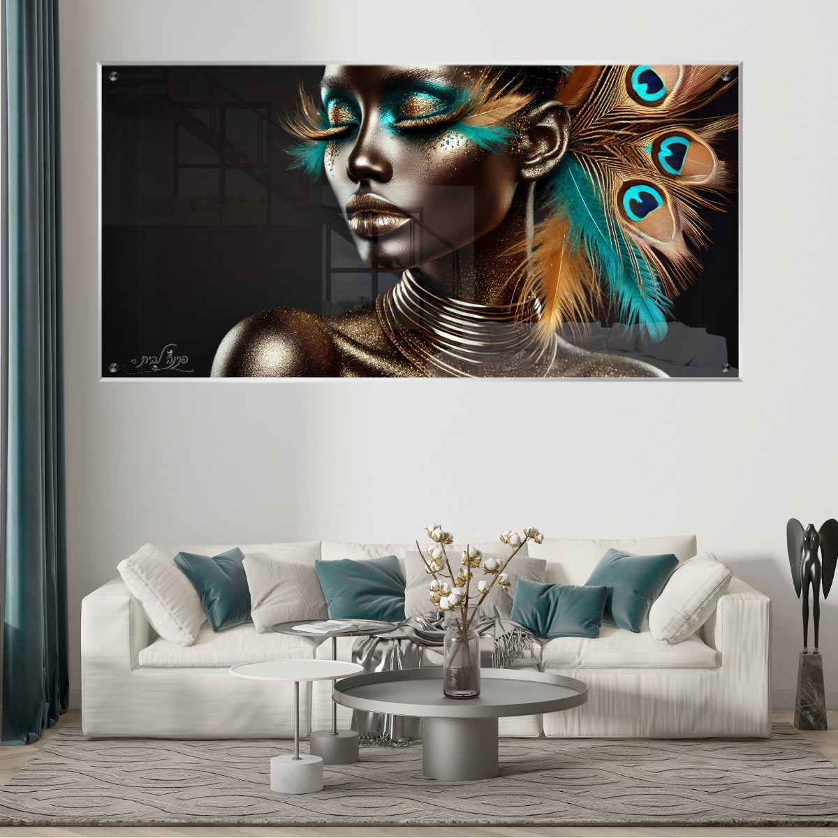 אומנות מודרנית על זכוכית, משדרגות את עיצוב הפנים. יוצרות אווירה חמימה ואלגנטית בבית.