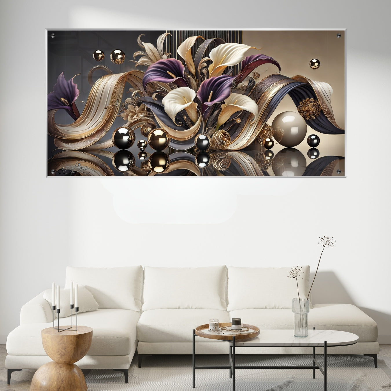 תמונות זכוכית מעוצבות, מעוצבות בהשראת אמנות מודרנית. מעניקות עומק ותחכום לכל עיצוב פנים.