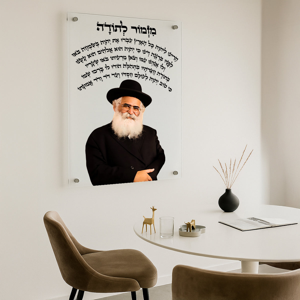 תמונות זכוכית - מזמור לתודה רבנים לאורך
