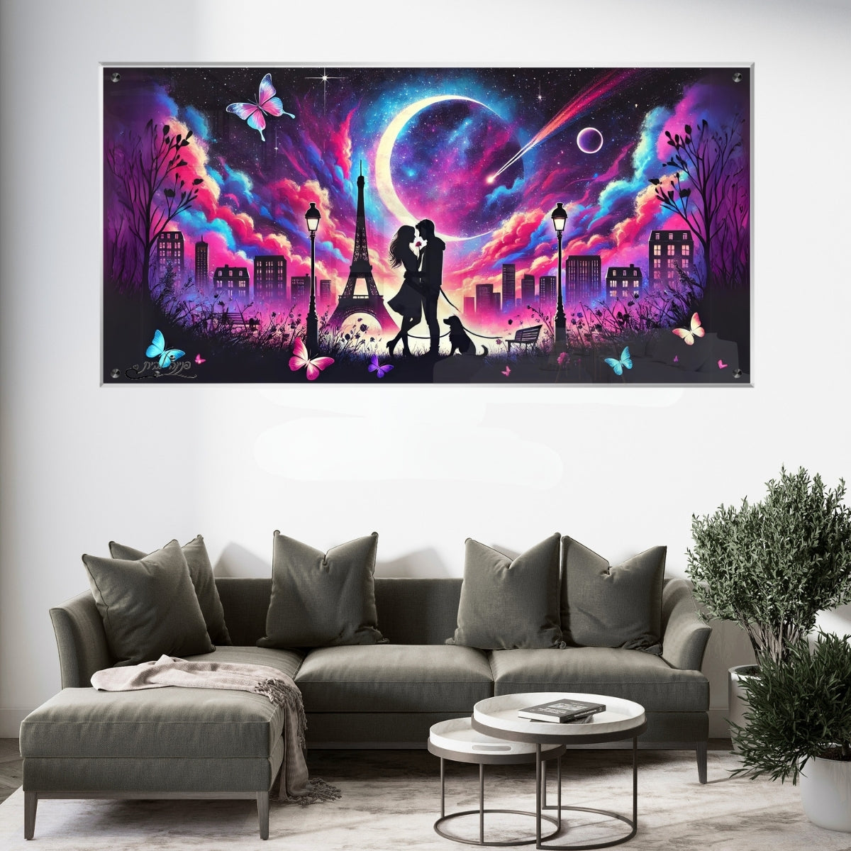 אומנות מודרנית על זכוכית, מעוצבות בהשראת אמנות מודרנית. משלבות איכות הדפסה גבוהה עם זכוכית יוקרתית.