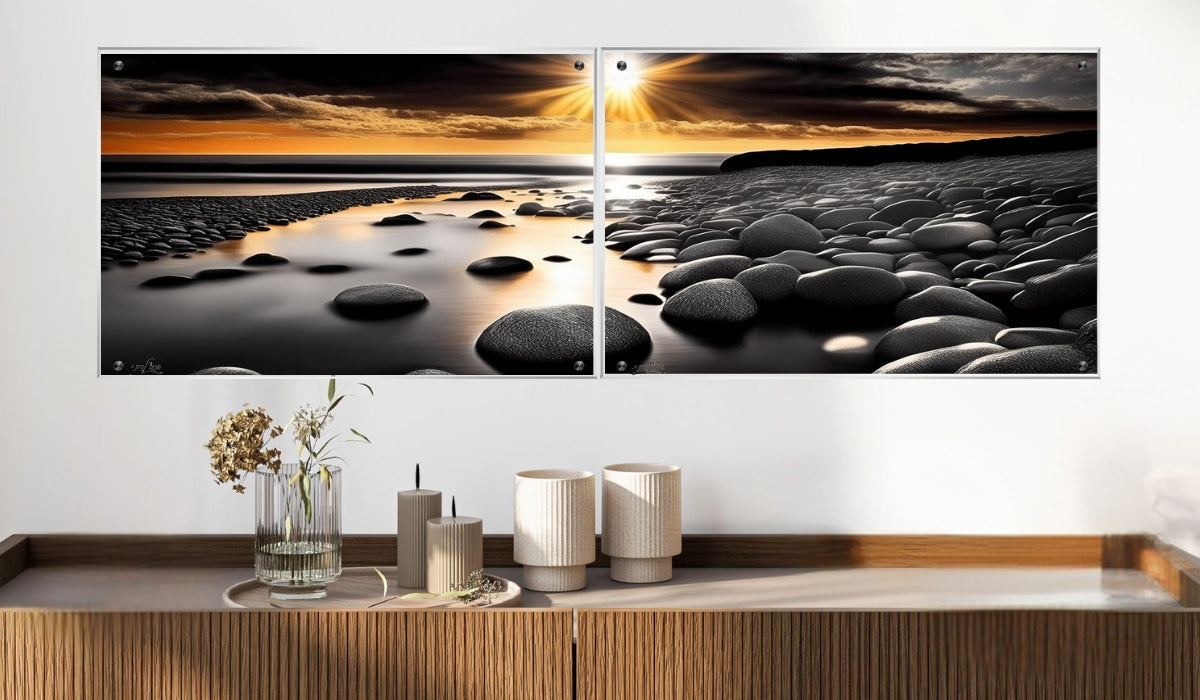 תמונות מודפסות על זכוכית בעיצוב ייחודי, מעוצבות בהשראת אמנות מודרנית. מעניקות עומק ותחכום לכל עיצוב פנים.