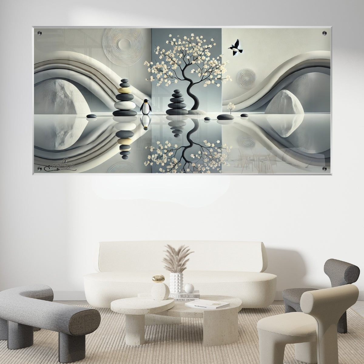 אומנות מודרנית על זכוכית, מוסיפות טאץ' יוקרתי לכל קיר. יוצרות אווירה חמימה ואלגנטית בבית.