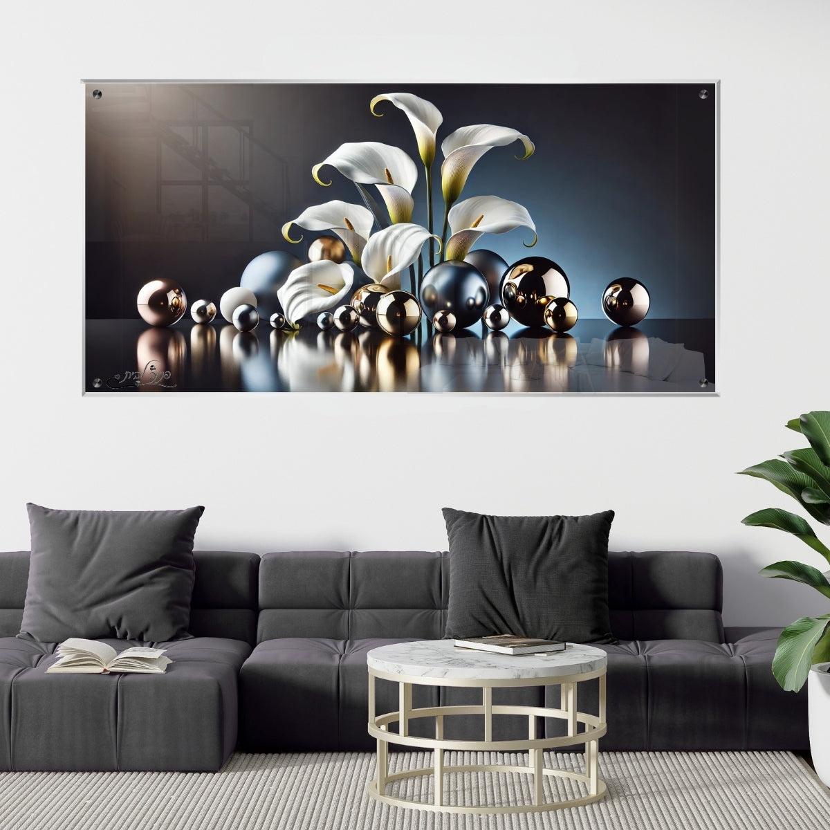 תמונות נוי בזכוכית מרהיבה, מעוצבות בהשראת אמנות מודרנית. משלבות איכות הדפסה גבוהה עם זכוכית יוקרתית.