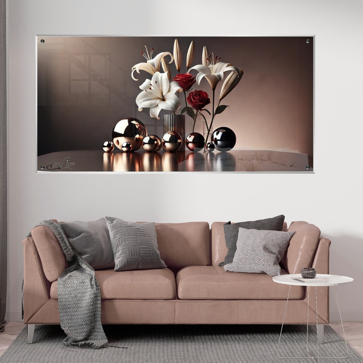 תמונות זכוכית מעוצבות, יוצרות אווירה מיוחדת ואלגנטית. יוצרות אווירה חמימה ואלגנטית בבית.