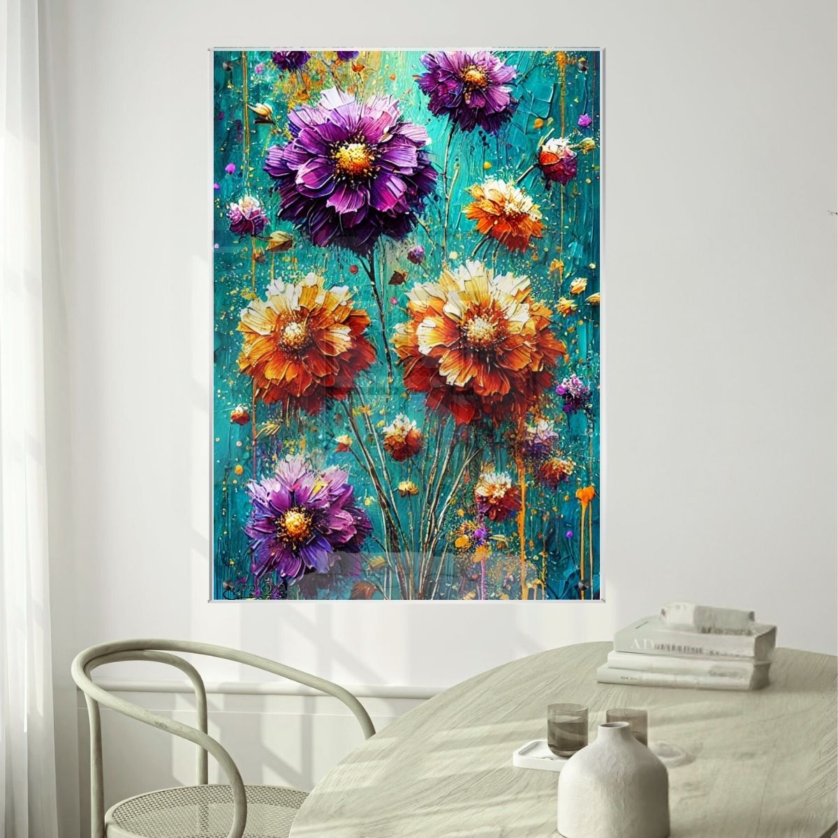 תמונות זכוכית אמנותיות, מעוצבות בהשראת אמנות מודרנית. מוסיפות חן וייחודיות לכל חלל מגורים.