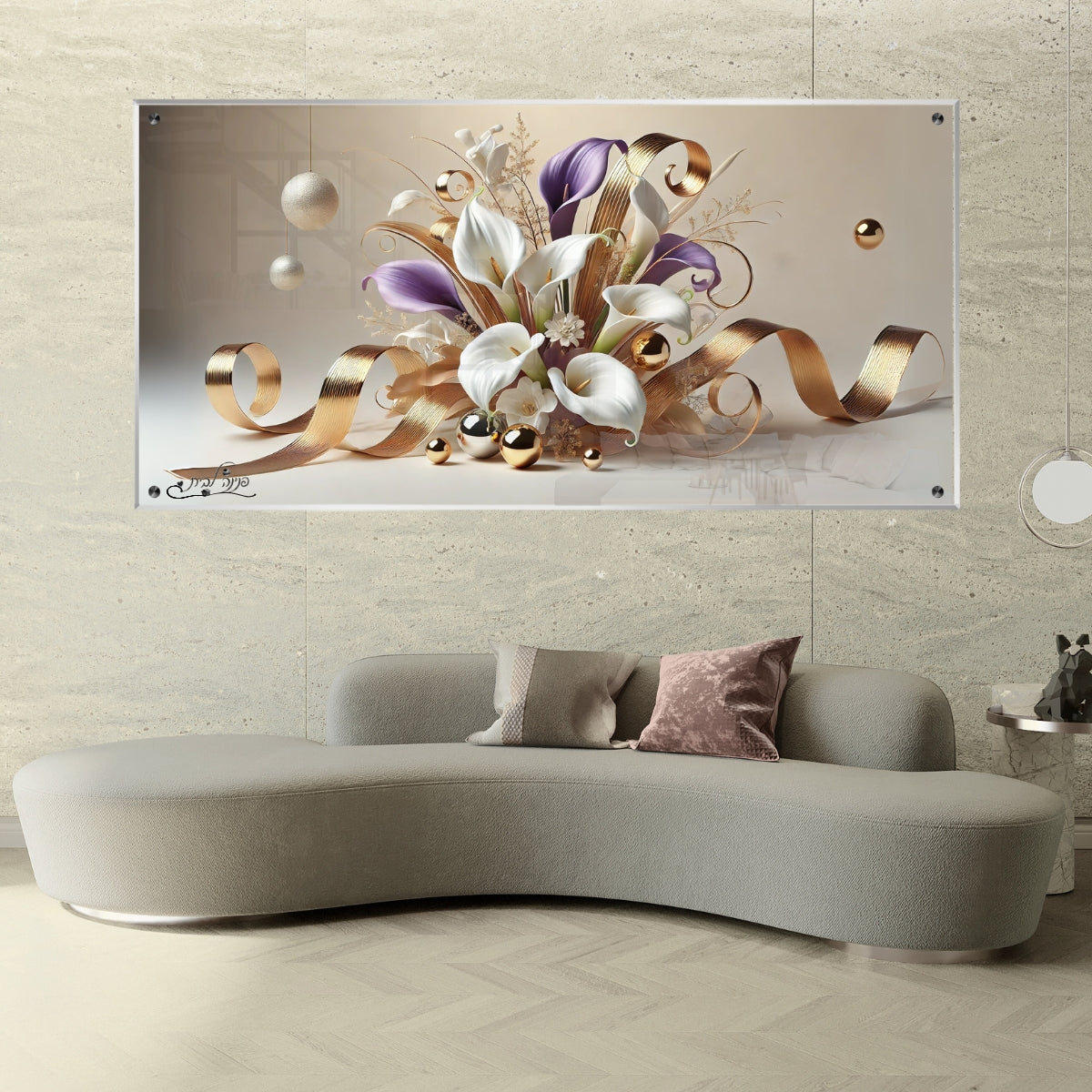 תמונות זכוכית אמנותיות, מעוצבות בהשראת אמנות מודרנית. יוצרות אווירה חמימה ואלגנטית בבית.