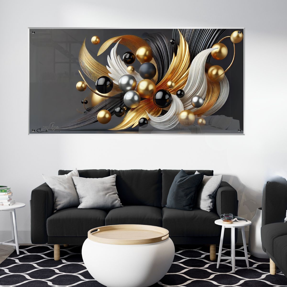 אומנות מודרנית על זכוכית, נבחרות בקפידה כדי לשדרג את עיצוב הבית. יוצרות אווירה חמימה ואלגנטית בבית.