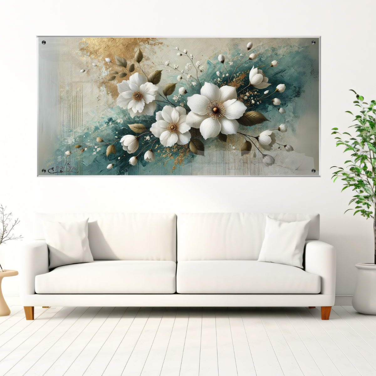 אומנות מודרנית על זכוכית, משדרגות את עיצוב הפנים. יוצרות אווירה חמימה ואלגנטית בבית.