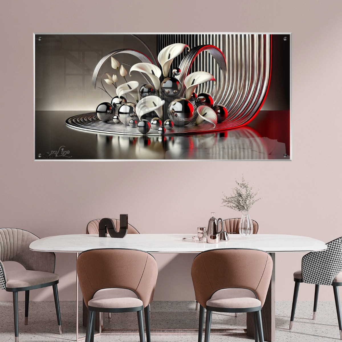 אומנות מודרנית על זכוכית, נבחרות בקפידה כדי לשדרג את עיצוב הבית. יוצרות אווירה חמימה ואלגנטית בבית.