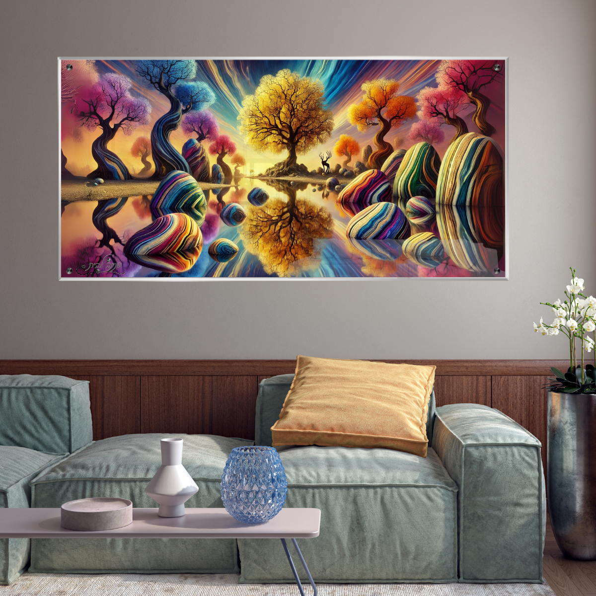 תמונות מודפסות על זכוכית בעיצוב ייחודי, נבחרות בקפידה כדי לשדרג את עיצוב הבית. משלבות איכות הדפסה גבוהה עם זכוכית יוקרתית.