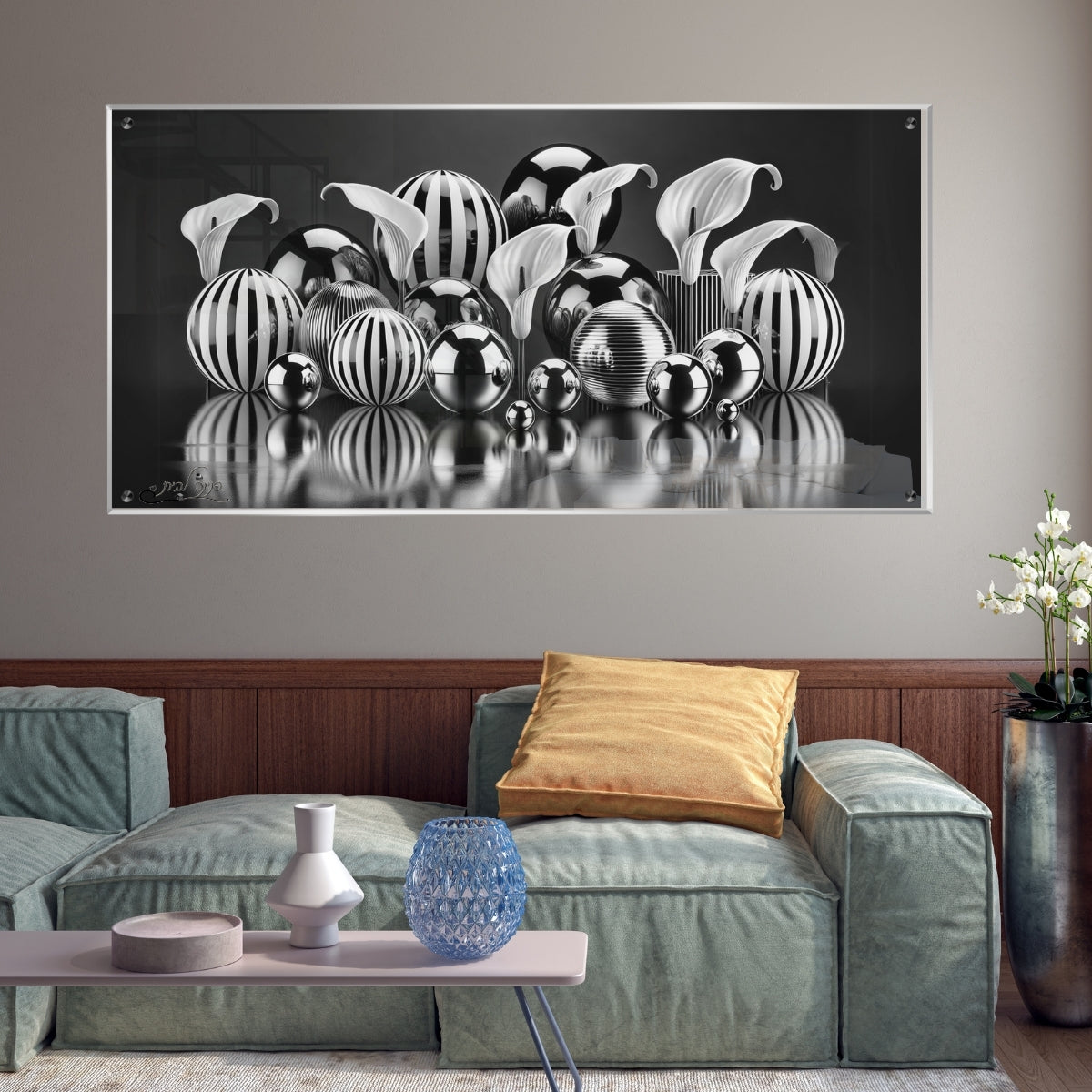 תמונות זכוכית מעוצבות, יוצרות אווירה מיוחדת ואלגנטית. משלבות איכות הדפסה גבוהה עם זכוכית יוקרתית.