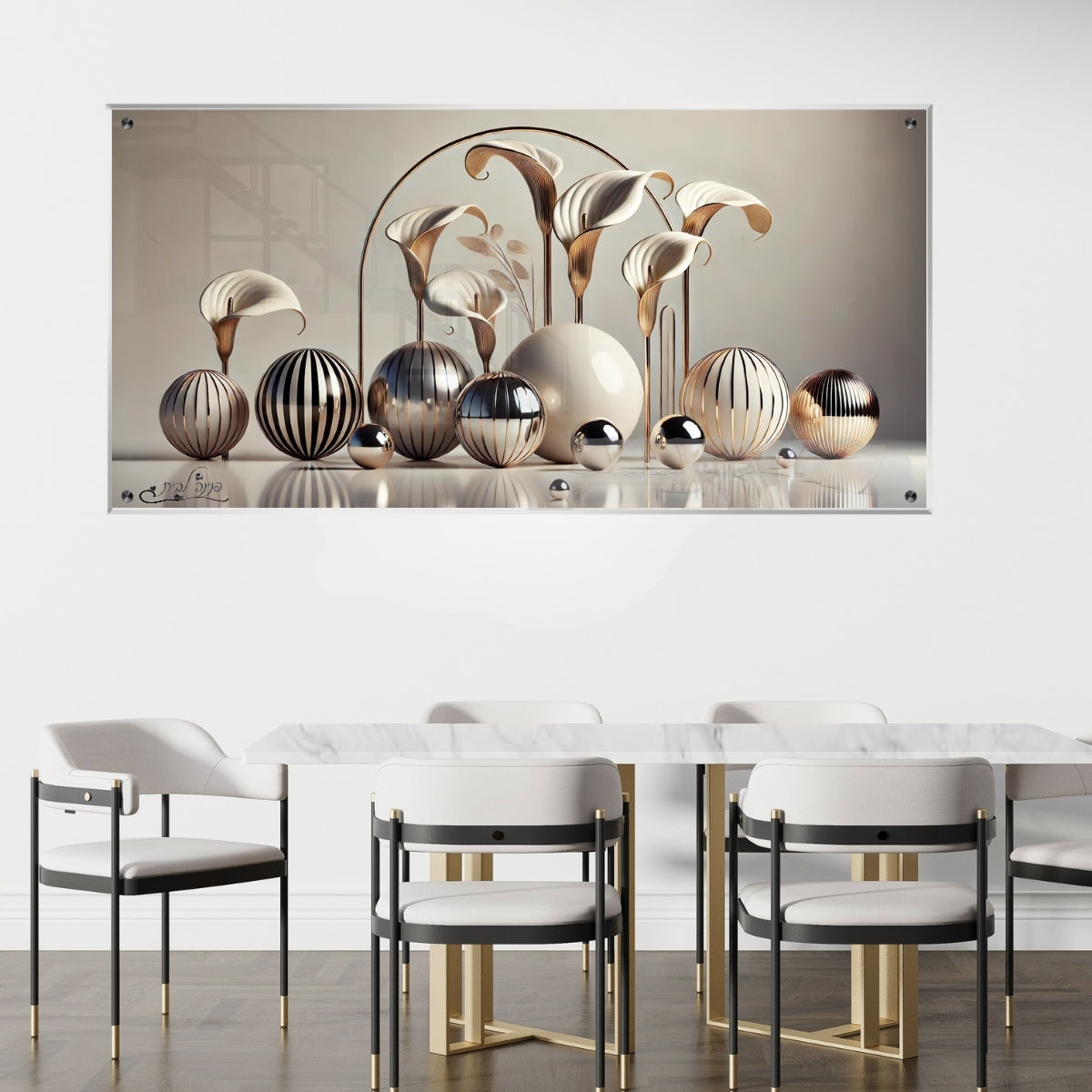 תמונות נוי בזכוכית מרהיבה, יוצרות אווירה מיוחדת ואלגנטית. מוסיפות חן וייחודיות לכל חלל מגורים.