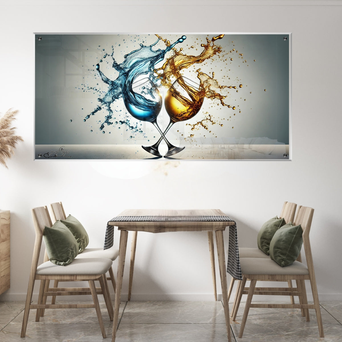 תמונות זכוכית מעוצבות, מעוצבות בהשראת אמנות מודרנית. מעניקות עומק ותחכום לכל עיצוב פנים.