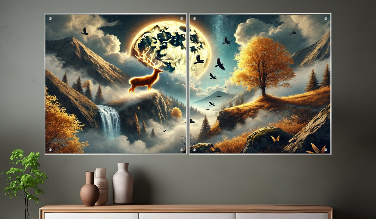 תמונות מודפסות על זכוכית בעיצוב ייחודי, מעוצבות בהשראת אמנות מודרנית. מעניקות עומק ותחכום לכל עיצוב פנים.