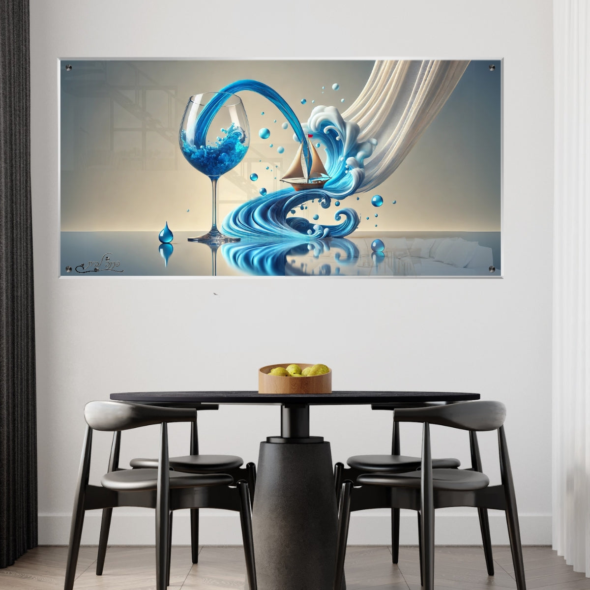 אומנות מודרנית על זכוכית, יוצרות אווירה מיוחדת ואלגנטית. מתאימות לכל חלל – סלון, משרד או חדר שינה.