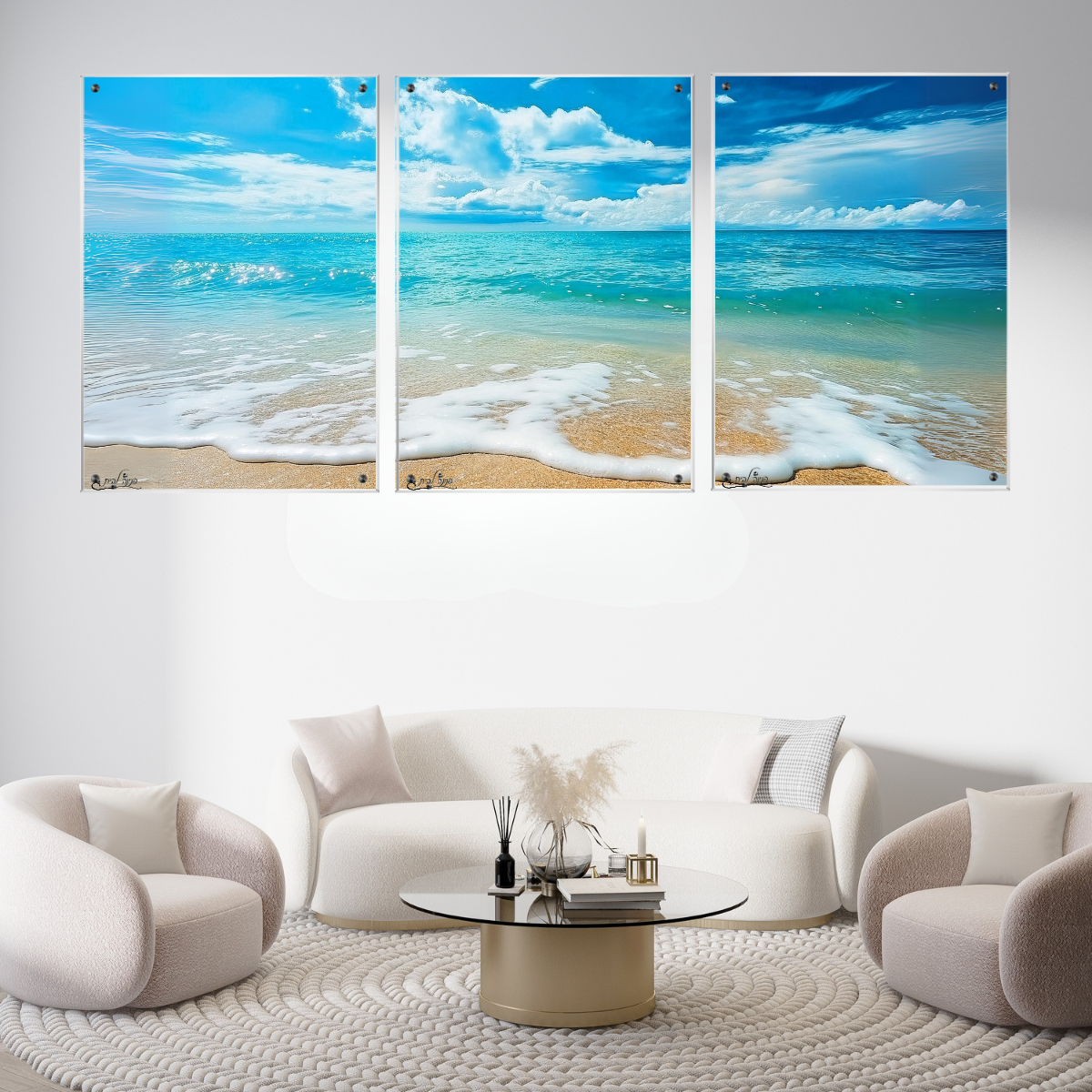 תמונות מודפסות על זכוכית בעיצוב ייחודי, מעוצבות בהשראת אמנות מודרנית. יוצרות אווירה חמימה ואלגנטית בבית.