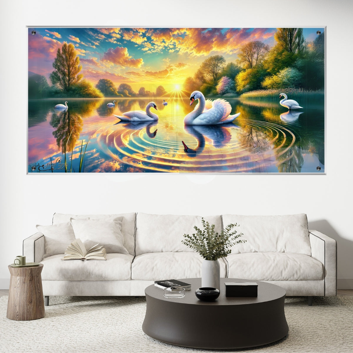 תמונות זכוכית מעוצבות, מעוצבות בהשראת אמנות מודרנית. יוצרות אווירה חמימה ואלגנטית בבית.