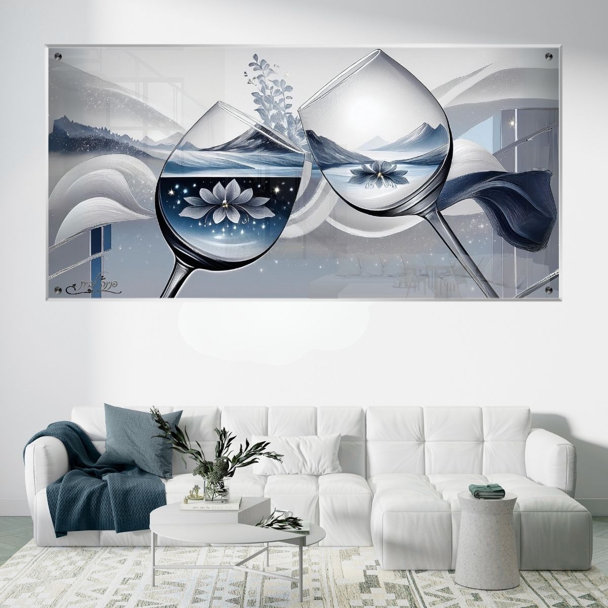 תמונות זכוכית מעוצבות, מוסיפות טאץ' יוקרתי לכל קיר. יוצרות אווירה חמימה ואלגנטית בבית.