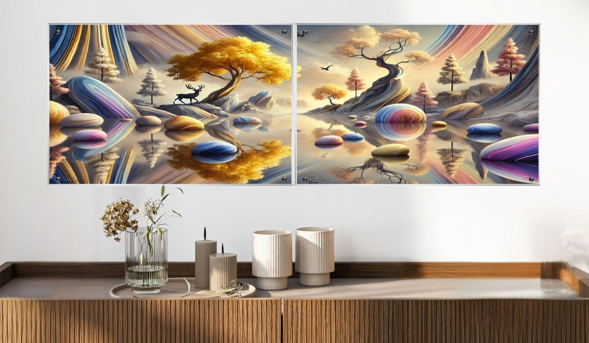 תמונות מודפסות על זכוכית בעיצוב ייחודי, נבחרות בקפידה כדי לשדרג את עיצוב הבית. מעניקות עומק ותחכום לכל עיצוב פנים.