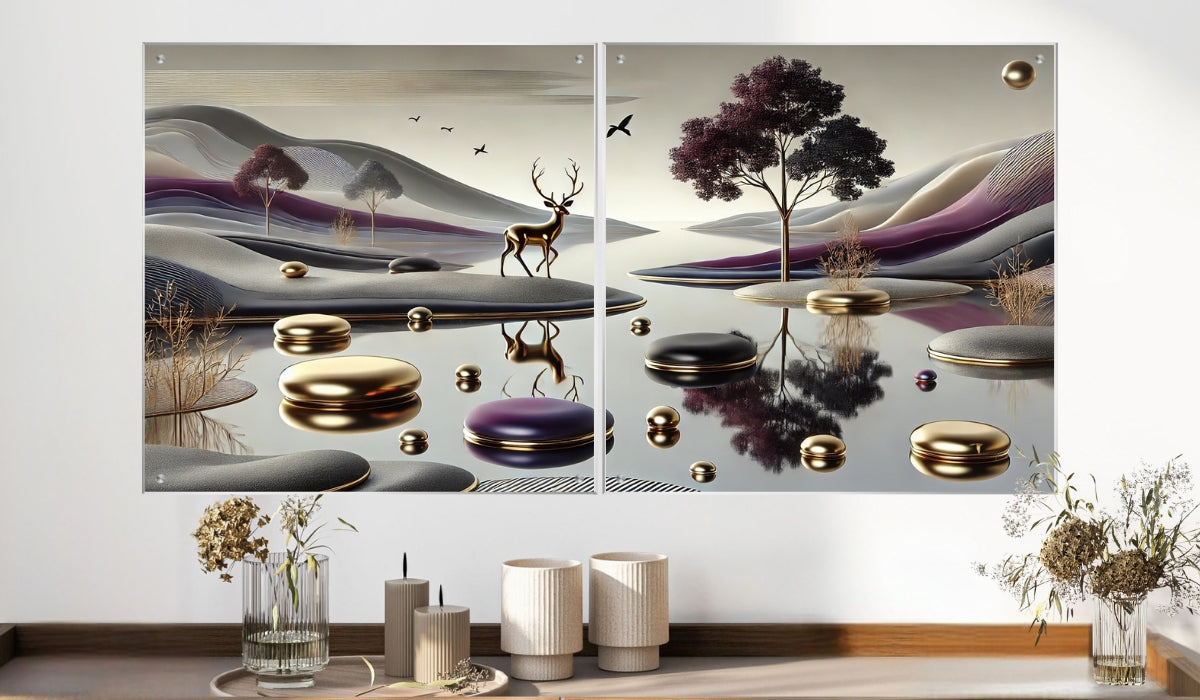 תמונות זכוכית אמנותיות, משדרגות את עיצוב הפנים. יוצרות אווירה חמימה ואלגנטית בבית.