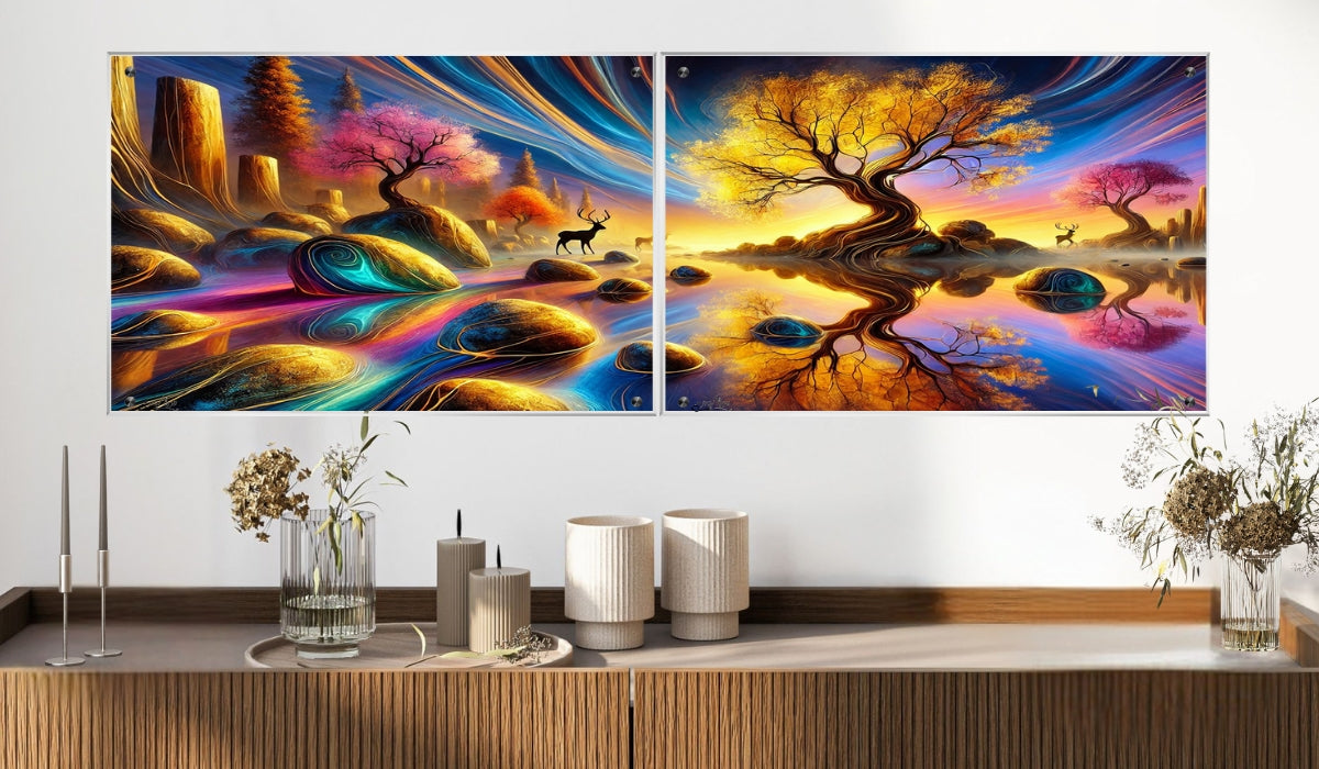 תמונות זכוכית אמנותיות, נבחרות בקפידה כדי לשדרג את עיצוב הבית. מעניקות עומק ותחכום לכל עיצוב פנים.