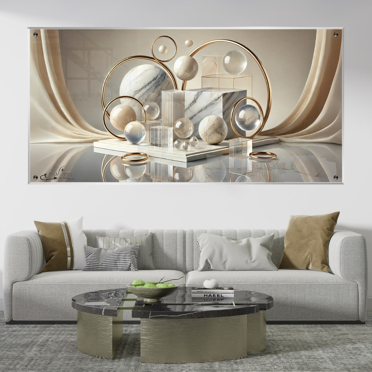 אומנות מודרנית על זכוכית, משדרגות את עיצוב הפנים. יוצרות אווירה חמימה ואלגנטית בבית.