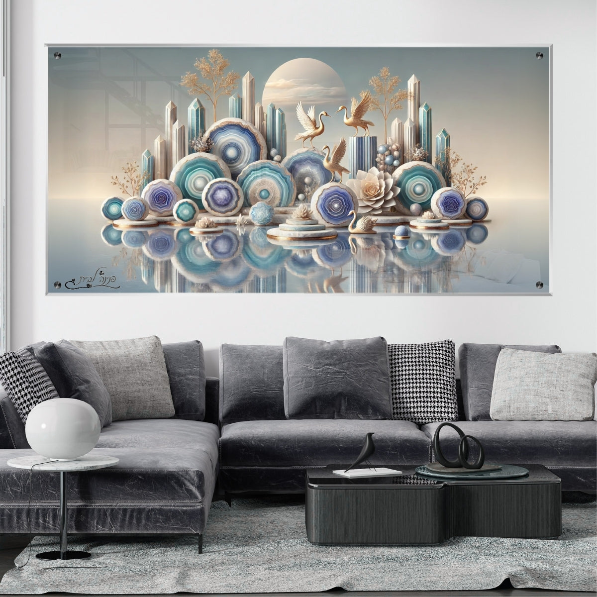 תמונות זכוכית מעוצבות, מוסיפות טאץ' יוקרתי לכל קיר. מתאימות לכל חלל – סלון, משרד או חדר שינה.