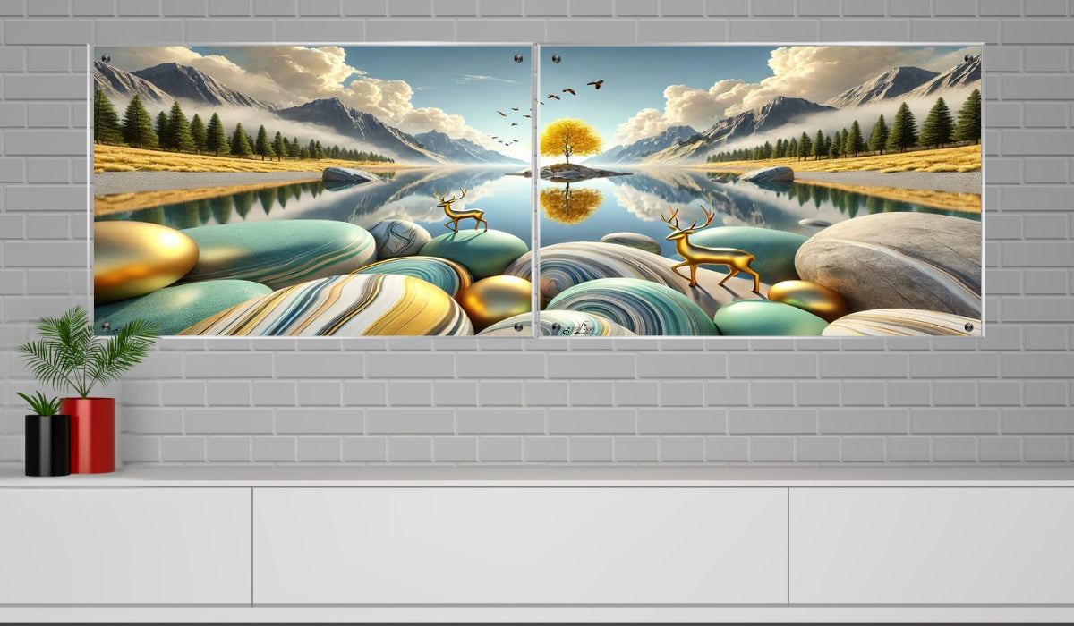 תמונות נוי בזכוכית מרהיבה, יוצרות אווירה מיוחדת ואלגנטית. מעניקות עומק ותחכום לכל עיצוב פנים.