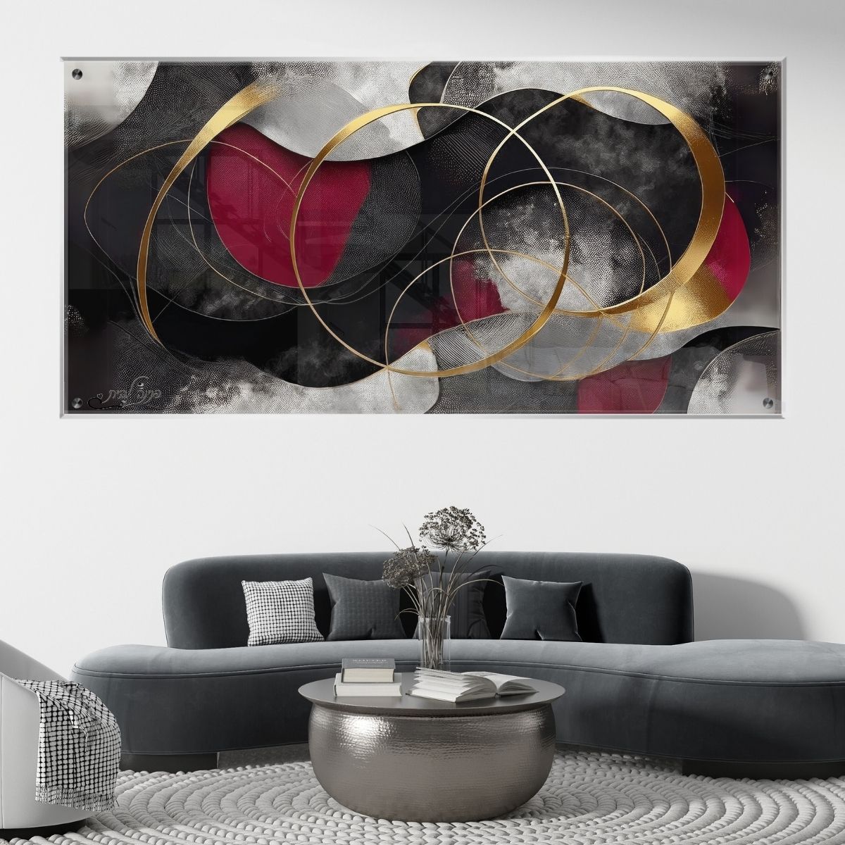 תמונות נוי בזכוכית מרהיבה, משדרגות את עיצוב הפנים. יוצרות אווירה חמימה ואלגנטית בבית.