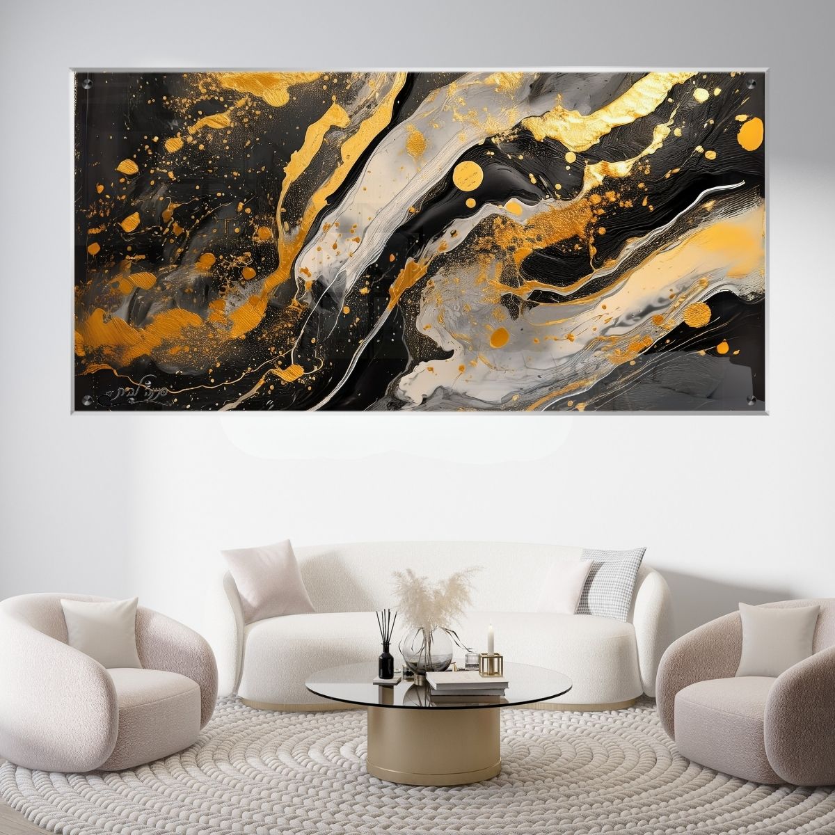 אומנות מודרנית על זכוכית, מעוצבות בהשראת אמנות מודרנית. משלבות איכות הדפסה גבוהה עם זכוכית יוקרתית.