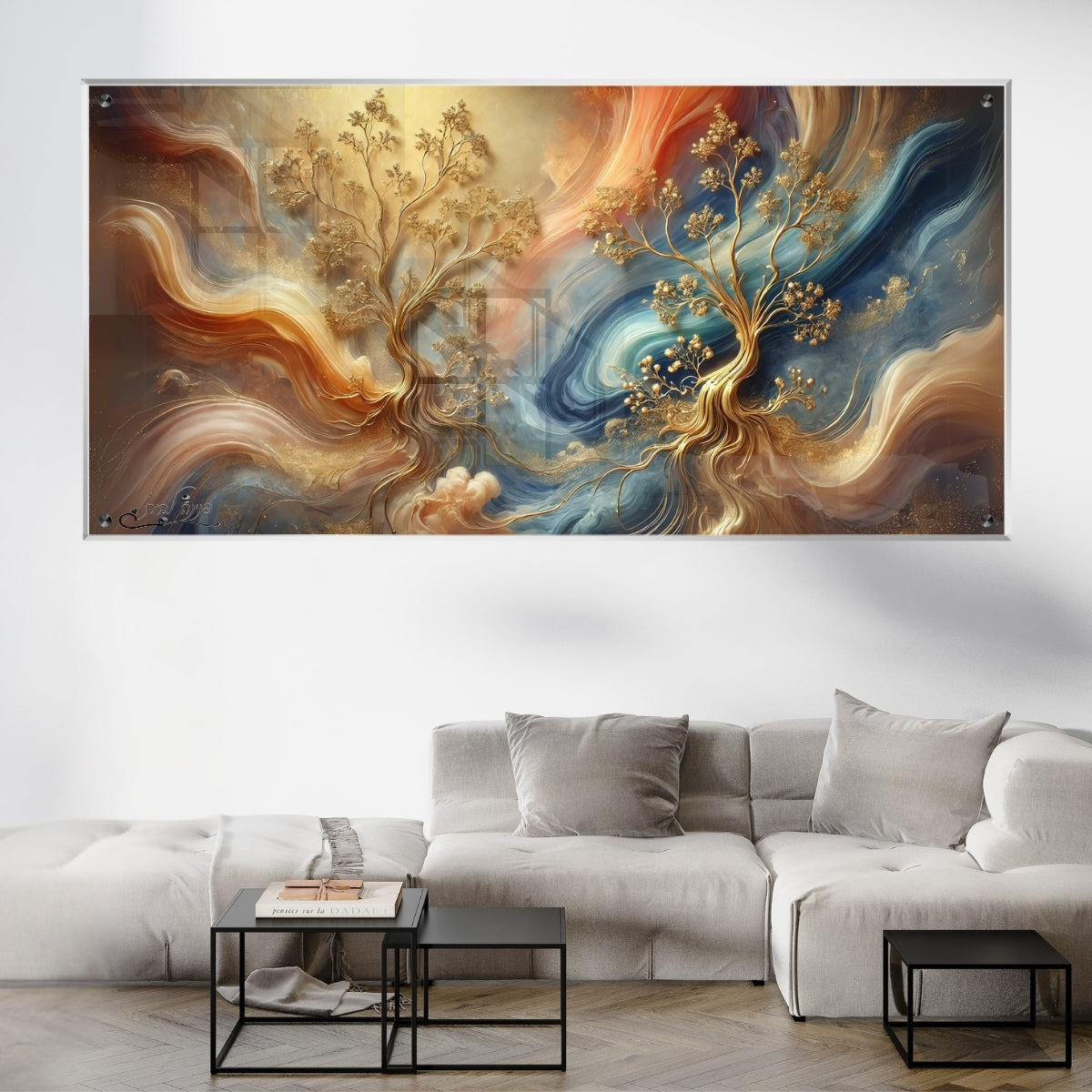 תמונות נוי בזכוכית מרהיבה, מעוצבות בהשראת אמנות מודרנית. מוסיפות חן וייחודיות לכל חלל מגורים.