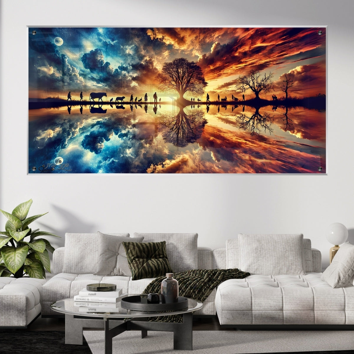 תמונות מודפסות על זכוכית בעיצוב ייחודי, מעוצבות בהשראת אמנות מודרנית. משלבות איכות הדפסה גבוהה עם זכוכית יוקרתית.