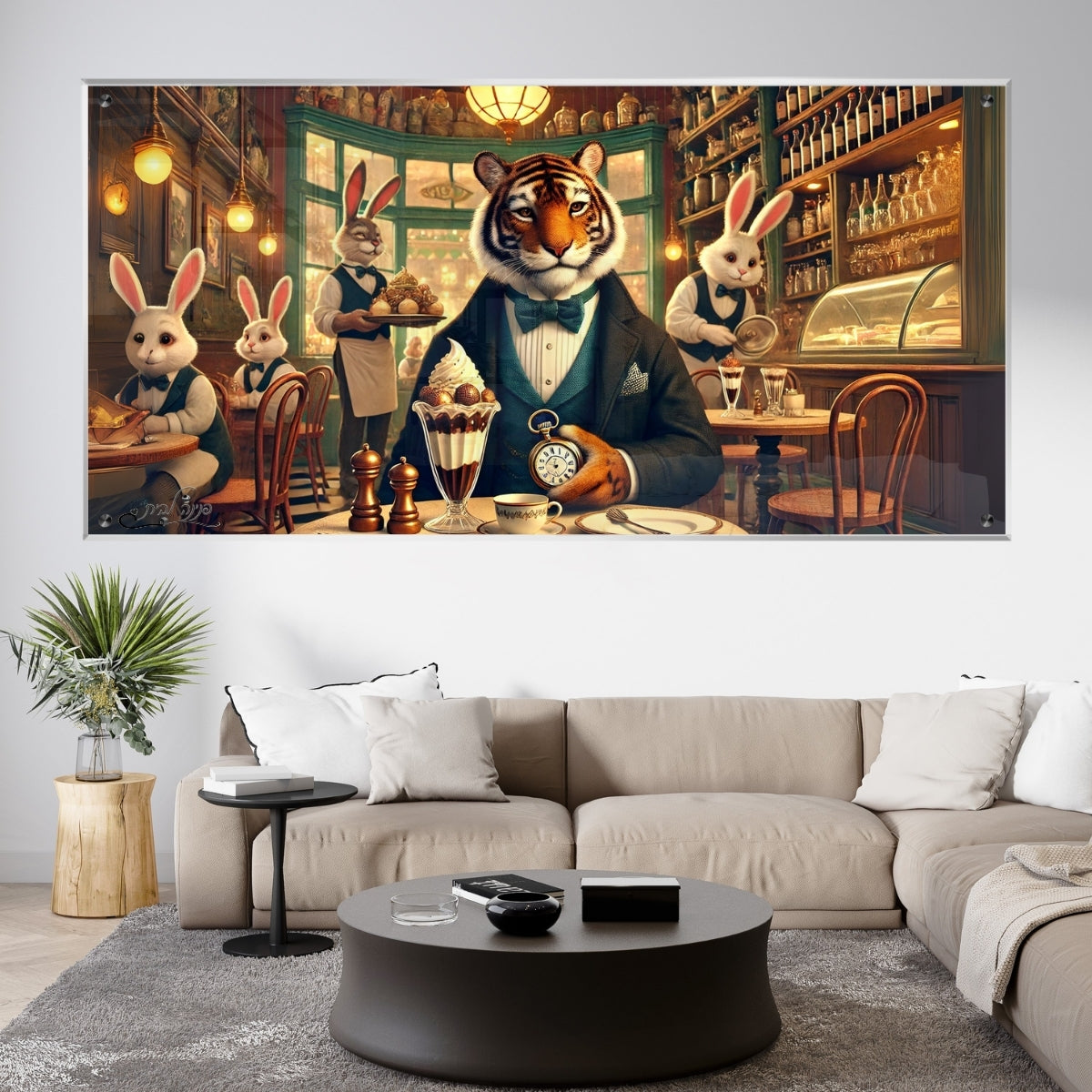 אומנות מודרנית על זכוכית, מעוצבות בהשראת אמנות מודרנית. יוצרות אווירה חמימה ואלגנטית בבית.