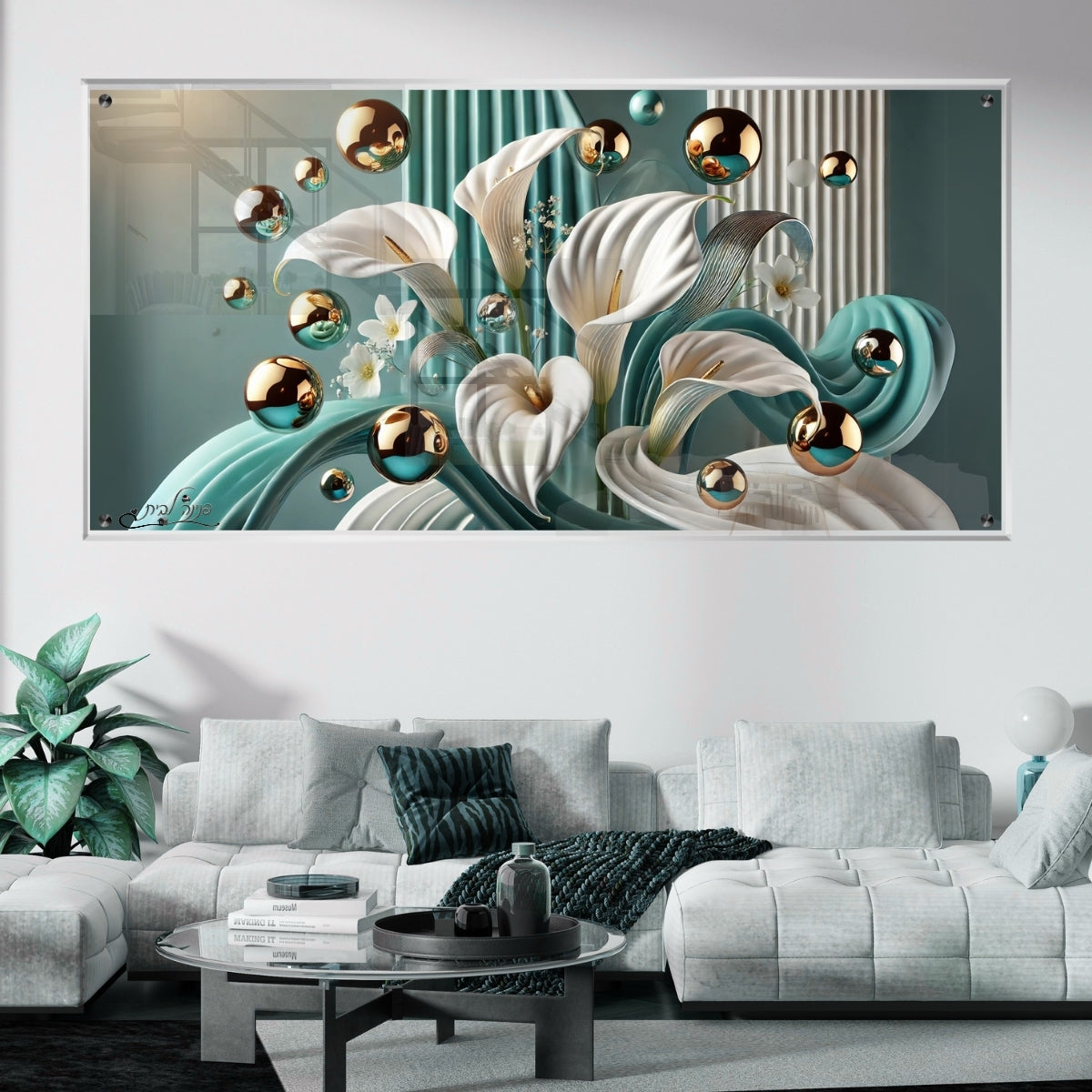 תמונות מודפסות על זכוכית בעיצוב ייחודי, מעוצבות בהשראת אמנות מודרנית. מעניקות עומק ותחכום לכל עיצוב פנים.