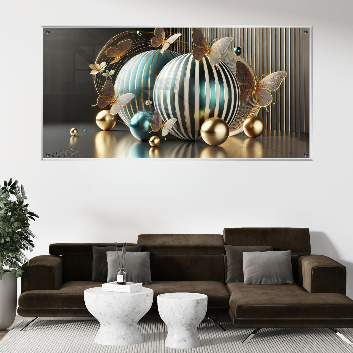 אומנות מודרנית על זכוכית, משדרגות את עיצוב הפנים. יוצרות אווירה חמימה ואלגנטית בבית.