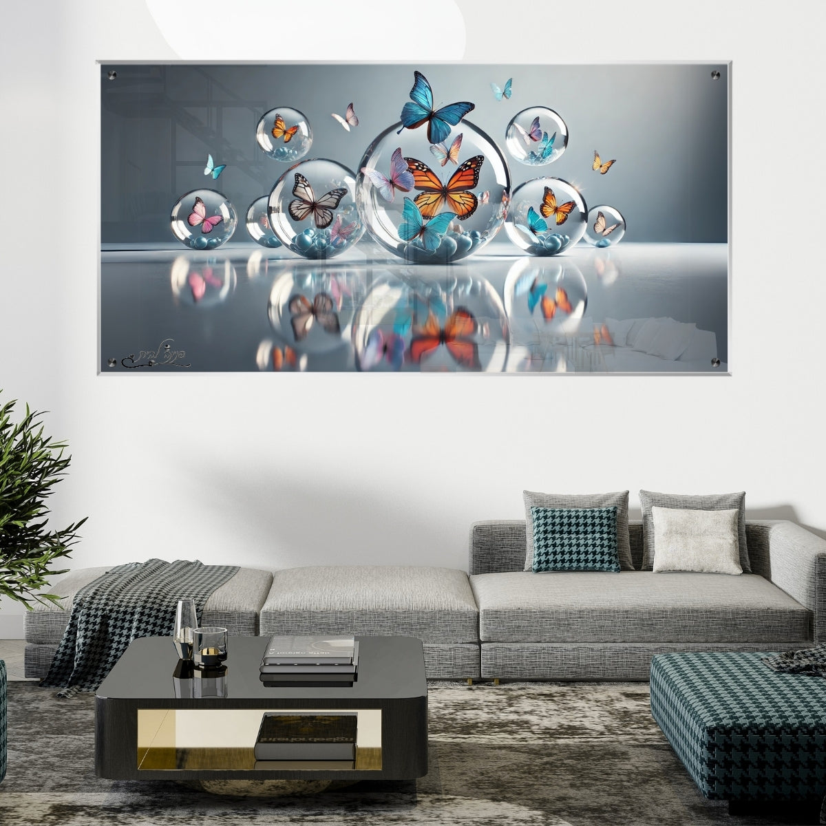 אומנות מודרנית על זכוכית, נבחרות בקפידה כדי לשדרג את עיצוב הבית. יוצרות אווירה חמימה ואלגנטית בבית.