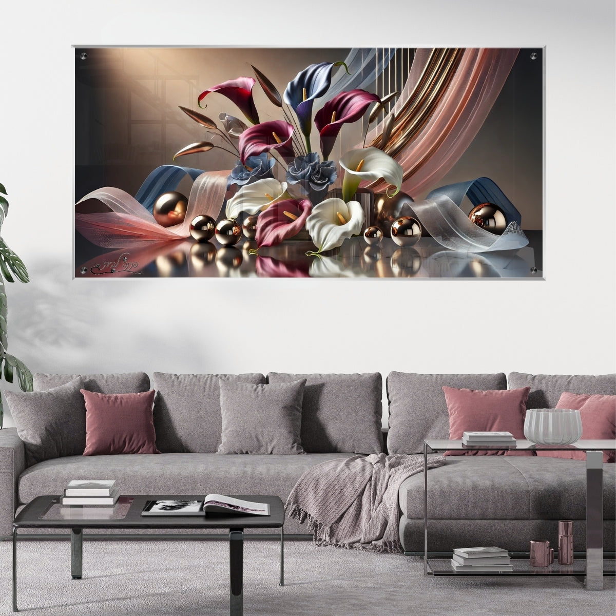 תמונות נוי בזכוכית מרהיבה, משדרגות את עיצוב הפנים. מוסיפות חן וייחודיות לכל חלל מגורים.