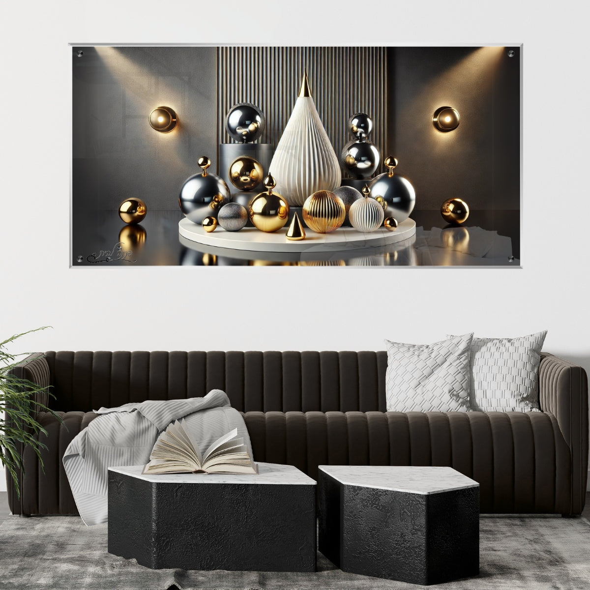 תמונות זכוכית מעוצבות, יוצרות אווירה מיוחדת ואלגנטית. יוצרות אווירה חמימה ואלגנטית בבית.