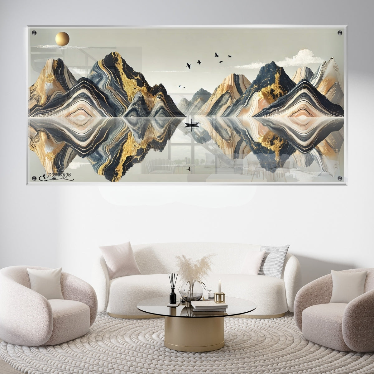 תמונות נוי בזכוכית מרהיבה, יוצרות אווירה מיוחדת ואלגנטית. מוסיפות חן וייחודיות לכל חלל מגורים.