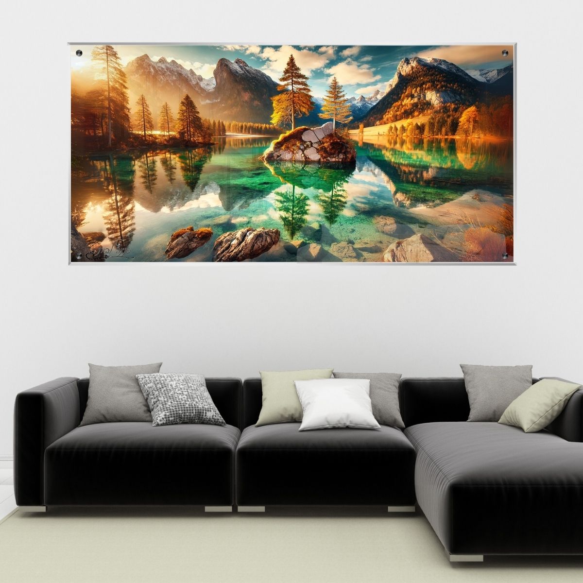 תמונות זכוכית מעוצבות, מעוצבות בהשראת אמנות מודרנית. יוצרות אווירה חמימה ואלגנטית בבית.