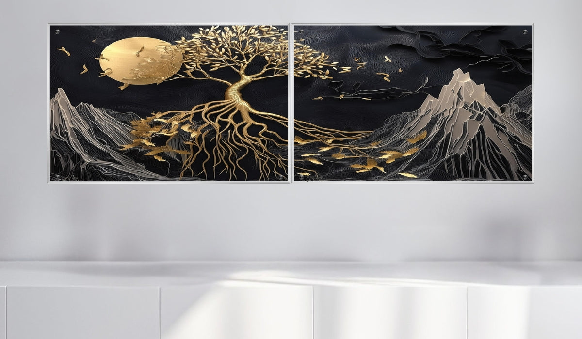 אומנות מודרנית על זכוכית, מעוצבות בהשראת אמנות מודרנית. משלבות איכות הדפסה גבוהה עם זכוכית יוקרתית.