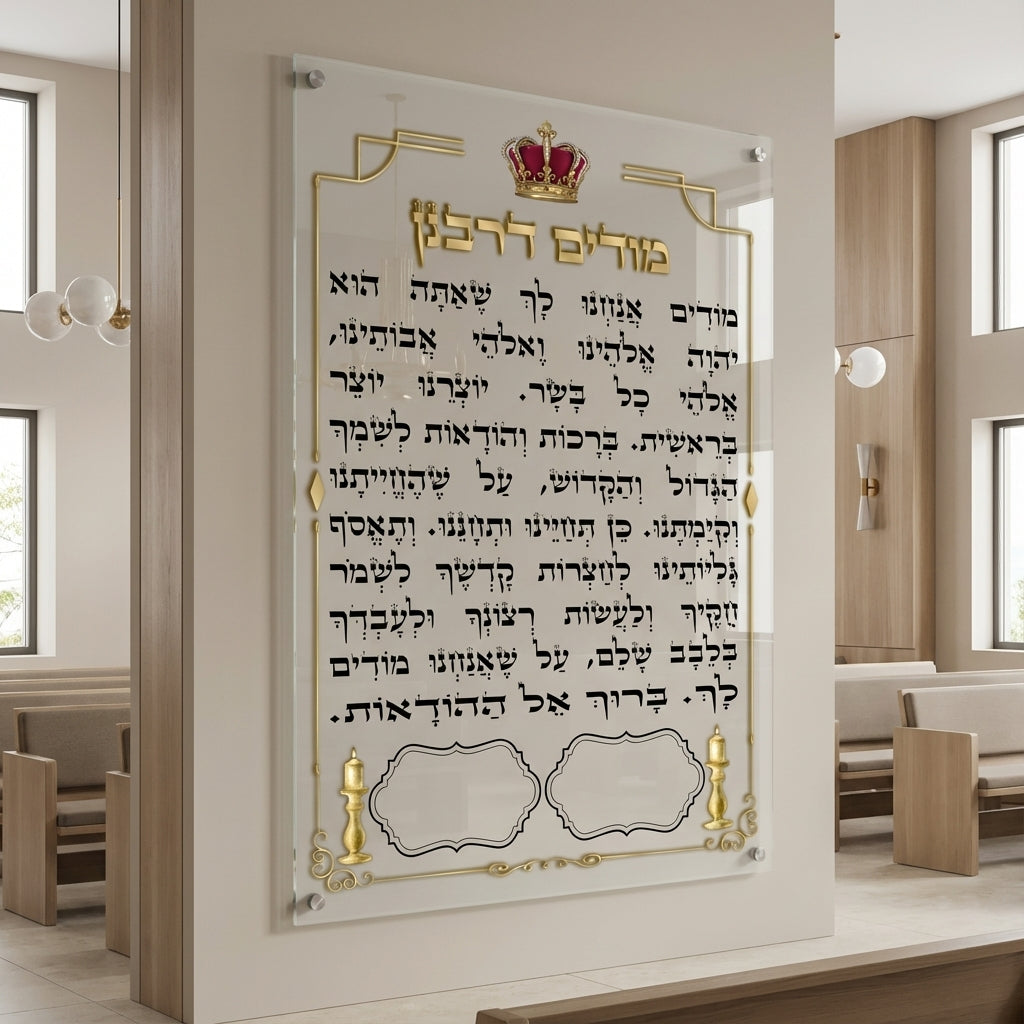 מודים דרבנן בזהב עם כתר