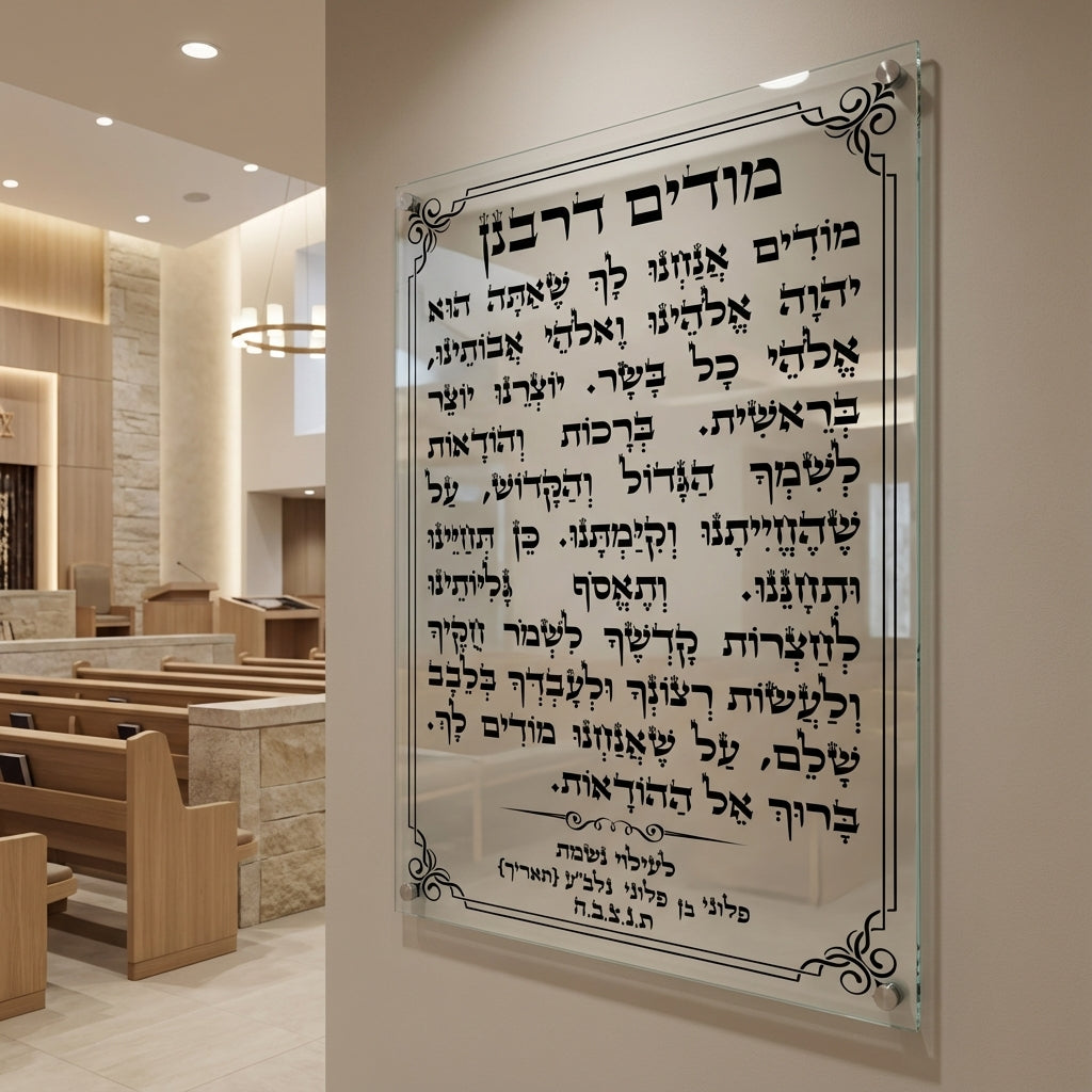 מודים דרבנן שחור במסגרת עיטורים