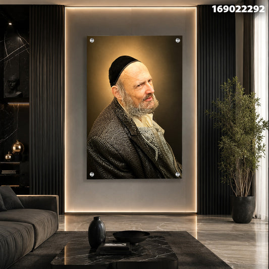 תמונה של אדם על קיר - תמונות לסלון - צבעי שחור ולבן