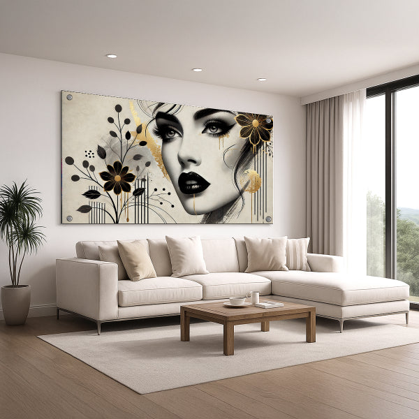 דיוקן נשי בשחור וזהב – תמונות לבית