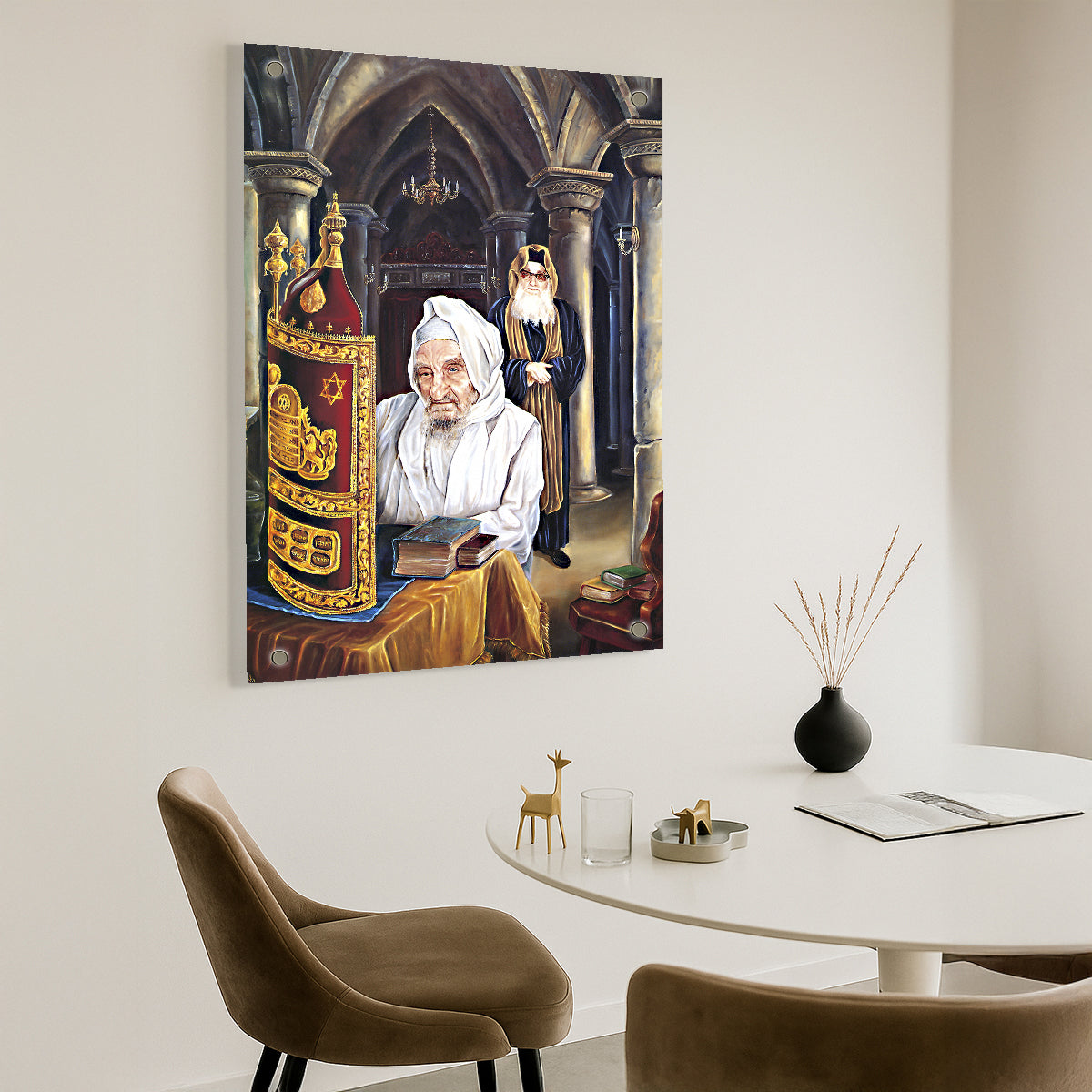 הבאבא סאלי עם ספר תורה – תמונות זכוכית