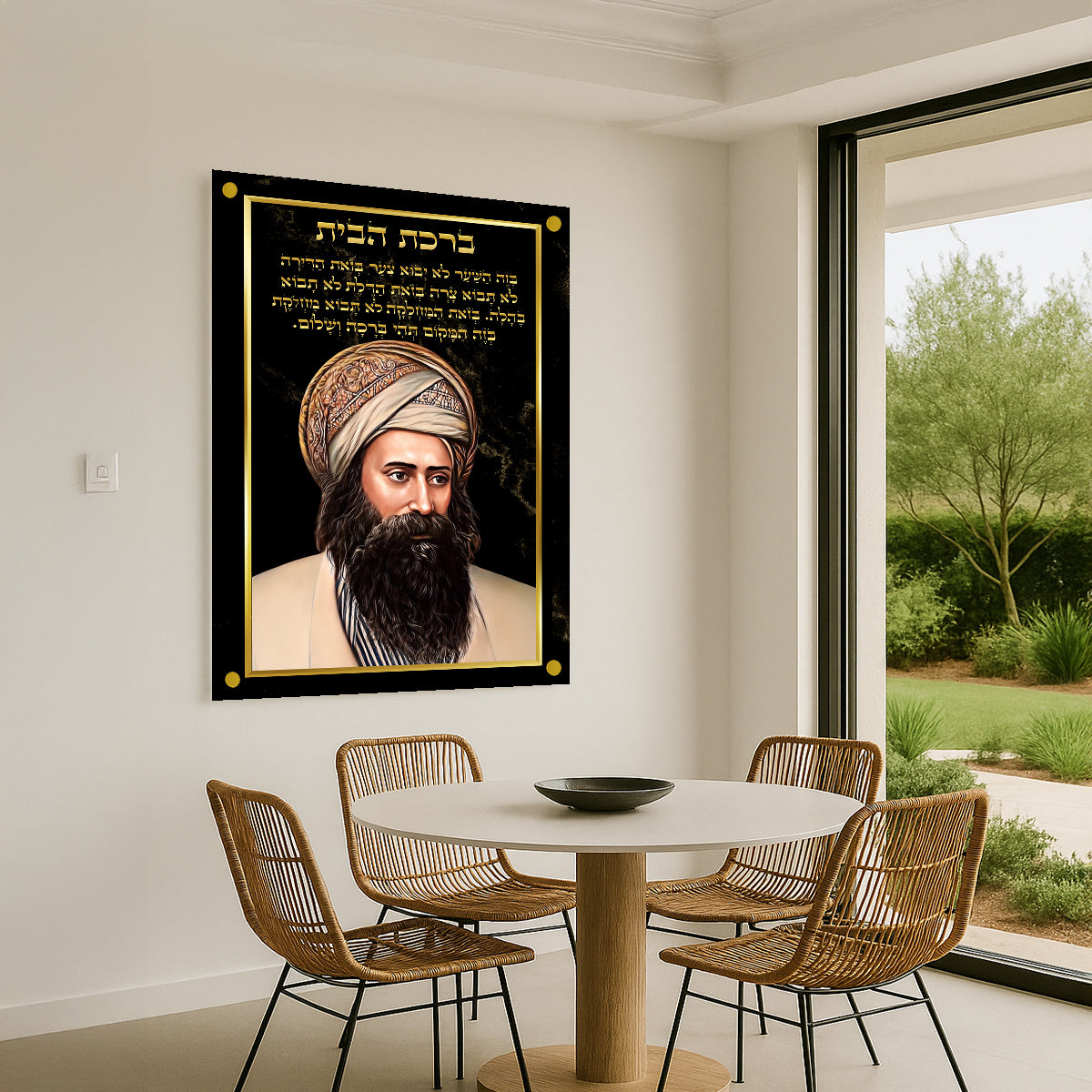 ברכת הבית זהב שחור תמונות זכוכית