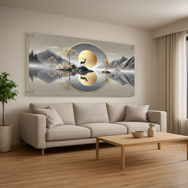 הדפסה על זכוכית אייל מול ירח