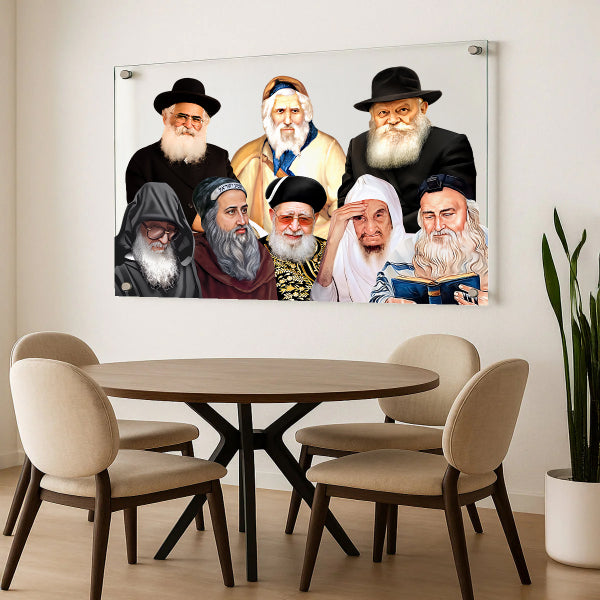 מבחר צדיקים קדושים על זכוכית צלולה – תמונות לבית