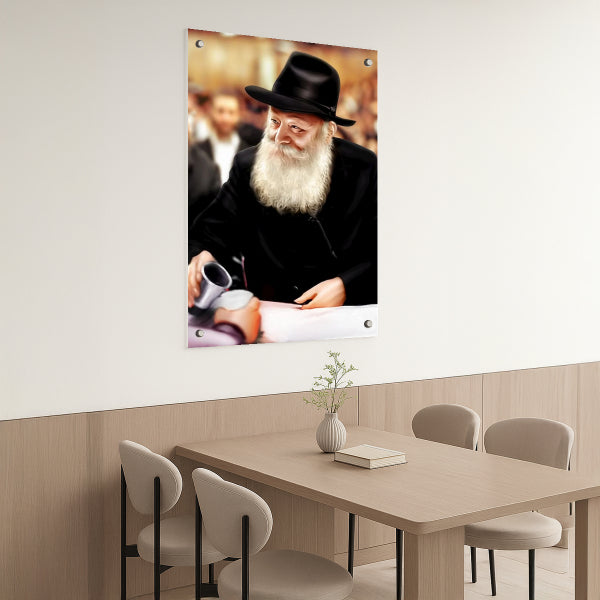 הרבי מחב״ד מעניק ברכה בעיבוד צבעוני – תמונות לבית